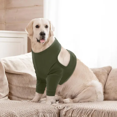 Miniatura 7 de Nanaki Trajes de recuperación para cirugía de perro para patas delanteras, manga para pierna de perro para dejar de lamer, pantalones anti-lamida