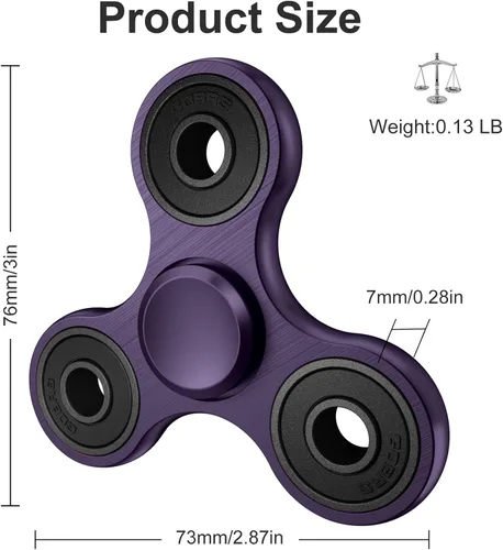 Miniatura 5 de Juguetes Spinner Fidget, Rodamientos de acero inoxidable de alta velocidad de 2 a 5 minutos, juguetes de dedo para aliviar el estrés y la ansiedad