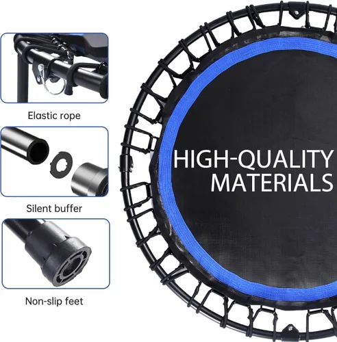 Miniatura 6 de Mini Fitness Trampoline with Bungees – Stable & Quiet Rebounder for Adults, Perfect for Indoor & Outdoor Workouts
