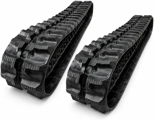 Pista de goma 230x72x42 hecha para Powerfab Samurai Mini Excavadora Negro, Negro -