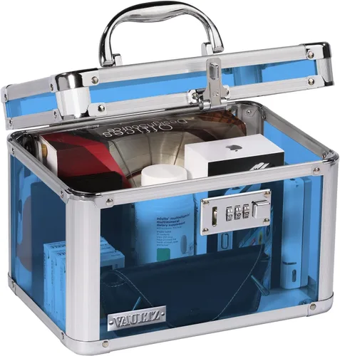 Miniatura 15 de Vaultz Cajas de seguridad seguras – Caja de seguridad segura con combinación, almacenamiento para documentos, objetos de valor, medicamentos