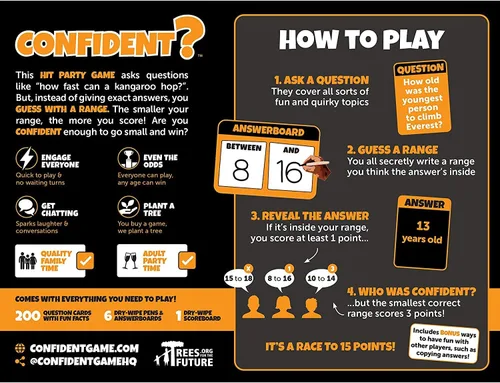 Miniatura 7 de Confident? Juego de fiesta: trivia familiar y diversión de adivinanzas con juego rápido, ideal para noches de juego y fiestas para niños y adultos