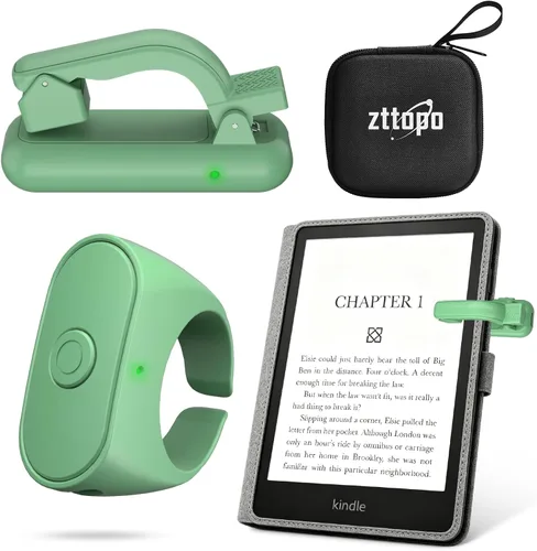 Miniatura 9 de Anillo giratorio de página mejorado para lectores electrónicos Kindle Paperwhite Oasis Scribe Kobo, compatible con fundas, con control remoto