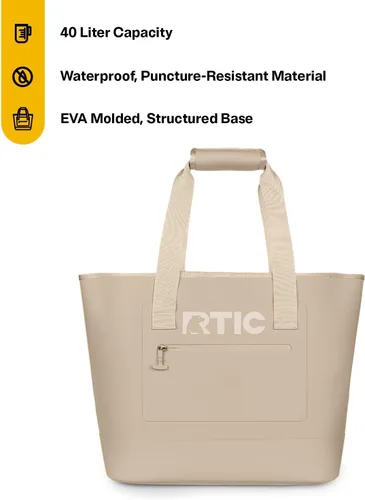 Miniatura 3 de Bolsa tote ultrarresistente RTIC, impermeable para playa, piscina, toalla, compras, de gran capacidad, resistente a perforaciones, grande