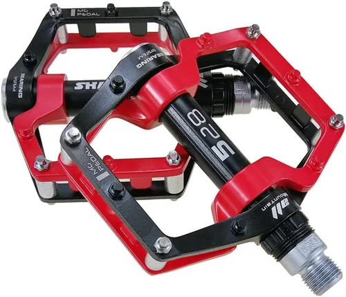 Miniatura 10 de Bicicleta de montaña MTB Pedales Aluminio Bicicleta BMX Pedal plano con pernos antideslizantes extraíbles 9/16