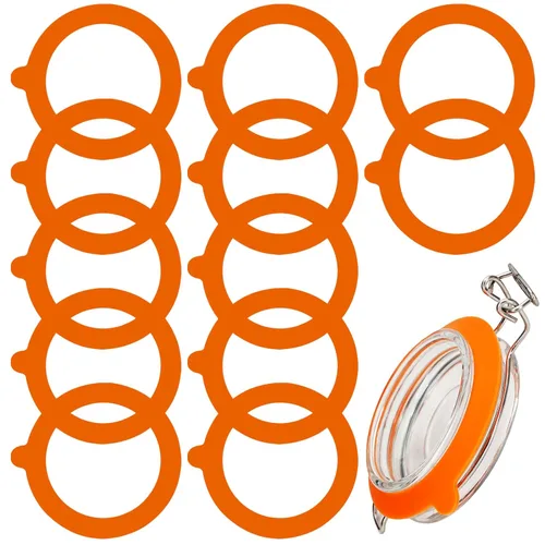 12 juntas de silicona para tarros de 3.7 pulgadas, anillos de goma para frascos de vidrio, junta de repuesto de silicona hermética para frascos,
