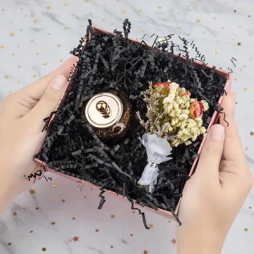 Miniatura 3 de Caleihd Serpentina de papel de corte arrugado para Navidad, boda, cumpleaños, dama de honor, compromiso, manualidades, cajas de regalo, bolsas, Negro