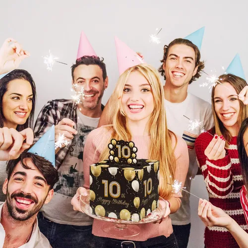 Miniatura 6 de Lindos regalos de cumpleaños número 10 para niños y niñas, caja de dinero extraíble con 35 bolsas para decoración de fiesta de cumpleaños de 10 años