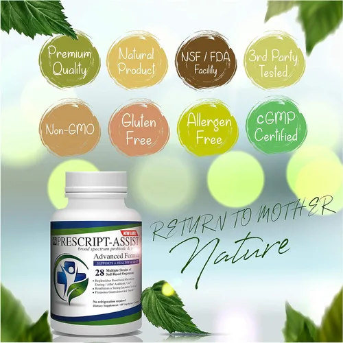 Miniatura 4 de Prescript Assist - Prebióticos y probióticos para la salud digestiva e inmunológica con proteína de guisante avanzada, 28 cepas de microflora
