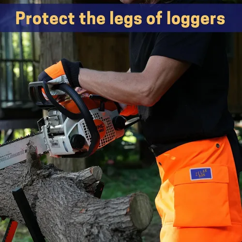Miniatura 6 de Chaps para motosierra con cinturón ajustable y bolsillo, equipo de protección forestal
