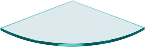 Dulles Glass Estante de vidrio flotante redondo de 12 x 12 pulgadas, solo estante, templado, 3/8 pulgadas de grosor, vidrio pulido plano