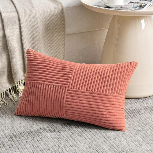 Miniatura 63 de Fancy Homi Juego de 1 funda de cojín cuadrada de color rosa rubor de 14 x 14 pulgadas para sala de estar, dormitorio, sofá cama, sofá, cama, funda