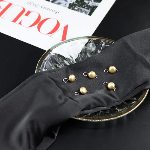 Miniatura 4 de Jerler 10 piezas de oro Matal Botones Adornos Coser en Ropa Botones (dorado)