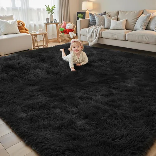 Miniatura 66 de Alfombras circulares súper suaves para niñas, castillo de princesa, tienda de campaña de 5 diámetros, alfombras circulares de área para dormitorio