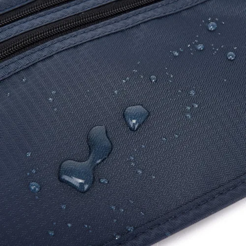 Miniatura 97 de DAITET Cinturón de dinero, soporte para pasaporte, cartera de viaje oculta segura con bloqueo RFID, riñonera encubierta (negro), Negro, Rfid