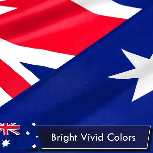 Miniatura 3 de G128 Bandera de Australia, 3 x 5 pies, serie LiteWeave, impresa en poliéster 100D, bandera de país, colores vibrantes, ojales de latón