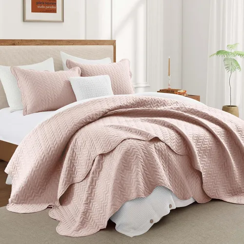 Miniatura 15 de IR Imperial Rooms Velvet Twin Quilt Bedspread Comforter Bedding Set 2 Pcs Diamond Pattern - (68"x86") Bedspread Coverlet + 1 Pillow Shams