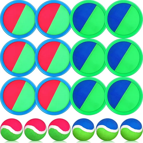 Miniatura 10 de Charniol Juguetes para niños, juego de lanzar y atrapar, juego de playa, juegos deportivos de pelota al aire libre, juguetes de nailon para niños