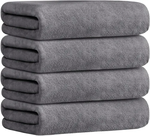 Miniatura 39 de JML Toallas de microfibra, juegos de toallas de baño (paquete de 6, 27 x 55 pulgadas), extra absorbentes, de secado rápido, multiusos, para baño