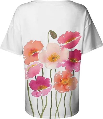 Miniatura 5 de Shirts for Women Dressy Casual 2023 Vintage Tees Holiday 70s Tshirts Tops Short Sleeve T-Shirts Casual Spring