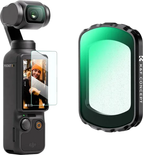 Miniatura 10 de K&F Concept Filtro de Difusión Magnético Negro de 1/4 para DJI Osmo Pocket 3, Filtros Creativos de Efecto Niebla Cinematográfica para el Combo