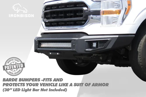 Miniatura 2 de IRONBISON Parachoques delantero Compatible con Ford F150 2021-2023 (Excl. F150 Lighting EV 2022-2023) Protección delantera para camioneta con 2