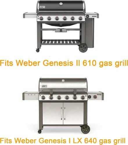 Miniatura 49 de SafBbcue 7508 - Juego de 3 tubos de acero inoxidable de 28 pulgadas para Weber Genesis Silver B/C Gold B/C Spirit 700 Spirit E-310/320 con control