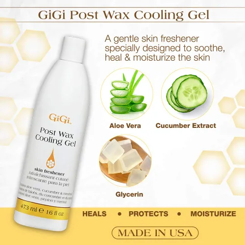 Miniatura 2 de GiGi Gel refrescante post depilación - Tratamiento calmante después de la cera, refrescante para la piel e hidratante para una piel suave, 16 fl.