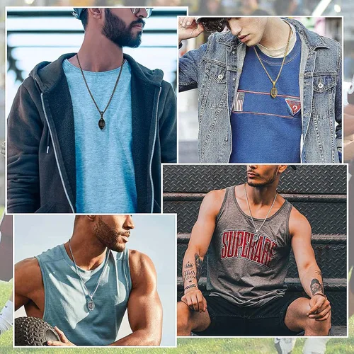 Miniatura 3 de ChainsPro Collar de bola para hombre, joyería deportiva, regalo de confirmación para amantes del fútbol, fútbol, béisbol, cadena de 22 + 2 pulgadas