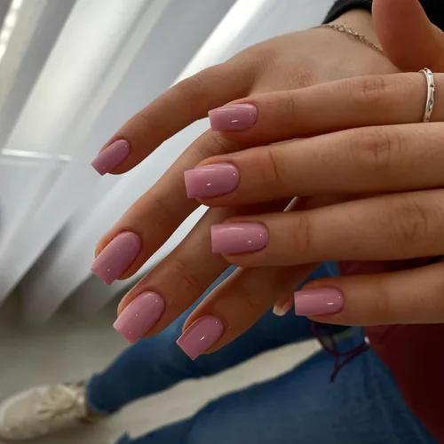 Miniatura 17 de KQueenest Uñas Postizas de Presión Azul Real Cortas Medianas Cuadradas con Pegamento, Juego de Uñas Falsas Sólidas Oscuras Cortas Ataúd Acrílicas