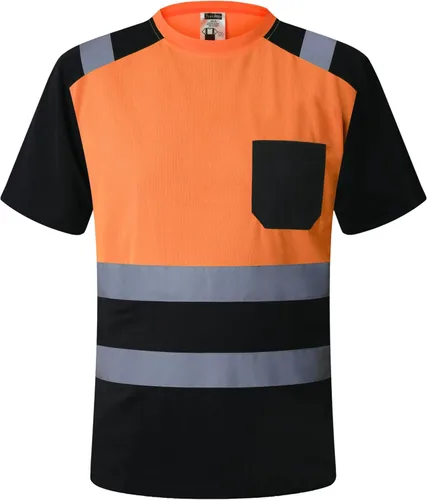 Miniatura 10 de Camisa de seguridad para hombre, camiseta reflectante de alta visibilidad, de secado rápido, transpirable, suave