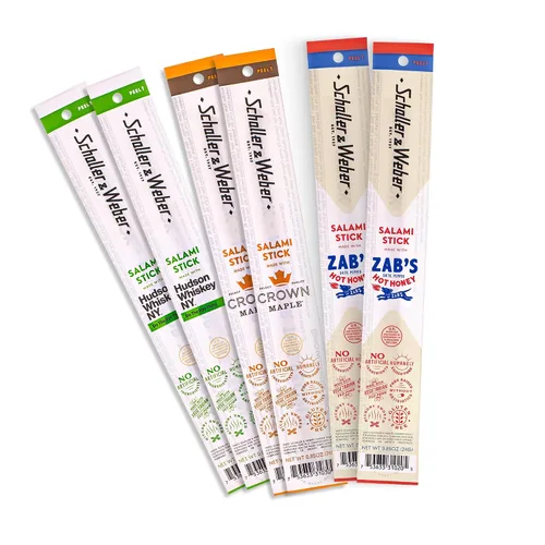 Miniatura 12 de Schaller & Weber Crown Maple Salami Stick, Hickory Smoked, All-Natural, aperitivos de carne listos para comer, 0.85 onzas (paquete de 6)