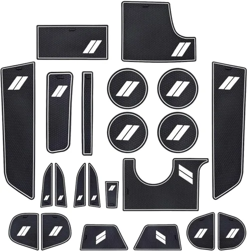Miniatura 11 de POSAID Inserto de portavasos para Dodge Charger 2015-2023, alfombrillas antipolvo, forros para consola central, ajuste personalizado, tapetes