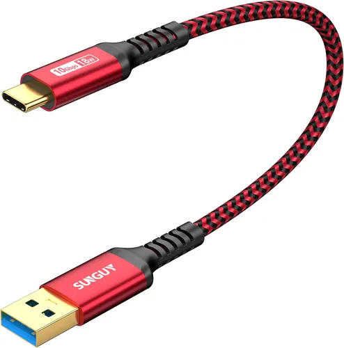 Miniatura 9 de SUNGUY - Cable USB de 10 Gbps para Android Auto, 33 cm, USB C 3.1 Gen2, transferencia de datos, cable USB C para CarPlay, carga rápida para iPhone