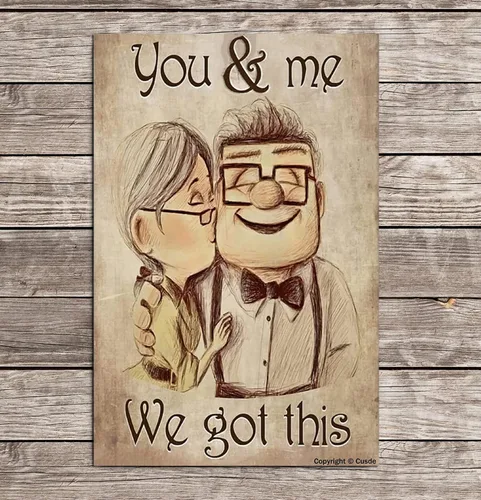 Miniatura 3 de Cusde Letrero de metal retro con texto en inglés "You and Me We Got This" para decoración de pared de café del hogar, 8 x 12 pulgadas