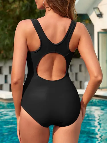 Miniatura 2 de Traje de baño atlético de una pieza para mujer, traje de baño con espalda cruzada