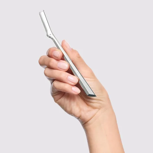 Miniatura 9 de Tweezerman Maquinilla de afeitar facial de acero inoxidable con 7 cuchillas de repuesto