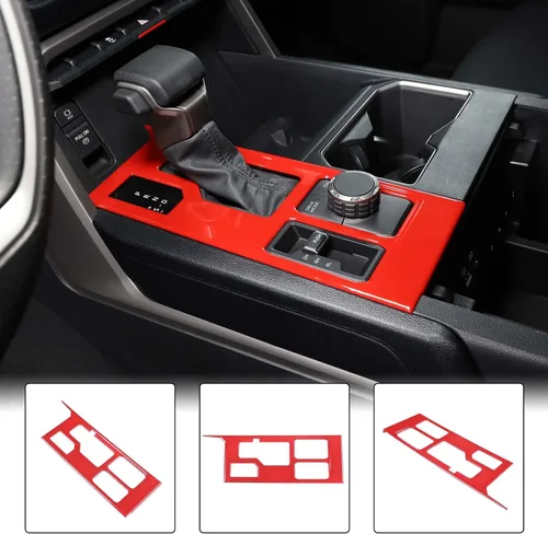 Miniatura 6 de Aunginsy Cubierta de panel de palanca de cambios de control central compatible con Toyota Tundra/Sequoia 2022-2026, consola de palanca de cambios