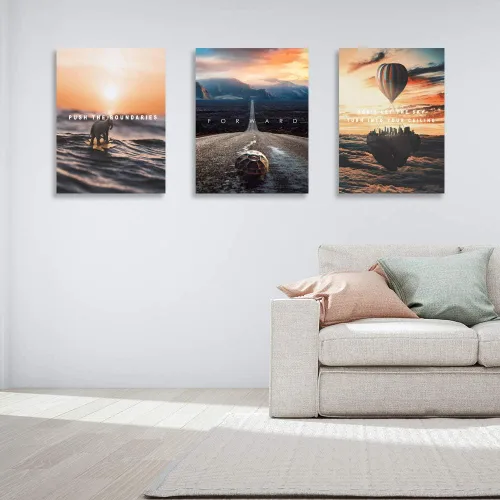 Miniatura 3 de Halioyo Pósteres motivacionales en lienzo, arte de pared inspirador, cita de empresario, decoración de pared, obra de arte para sala de estar