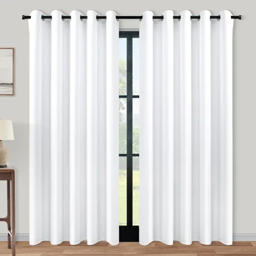 Miniatura 134 de Cortinas opacas de 72 pulgadas extra anchas para dormitorio, puerta corrediza de vidrio y patio, 2 paneles con ojales para oscurecer ventana grande