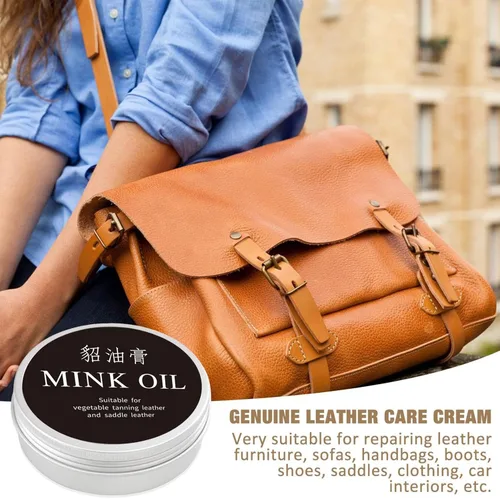 Miniatura 4 de Crema para el cuidado del cuero - Acondicionador de cuero natural Bálsamo de recoloración de cuero con aceite de visón Crema acondicionadora