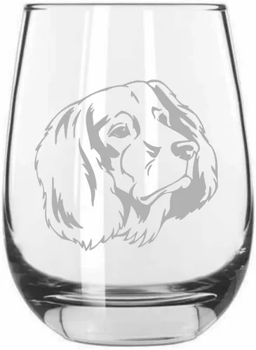 Miniatura 306 de Sakhalin Husky Dog - Copa de vino grabada personalizada de 15.25 onzas sin tallo