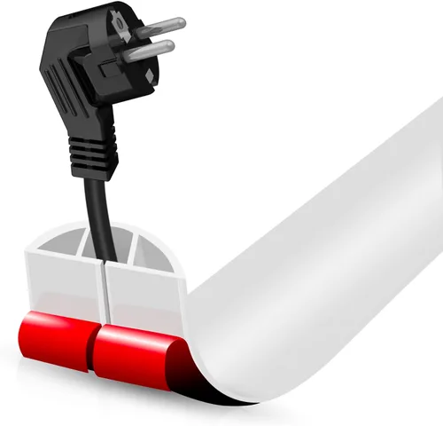 Miniatura 94 de Cubierta autoadhesiva para cables de suelo, gestión de cables de 3.3 pies, protector de tira de extensión para cables, evita tropiezos de cables