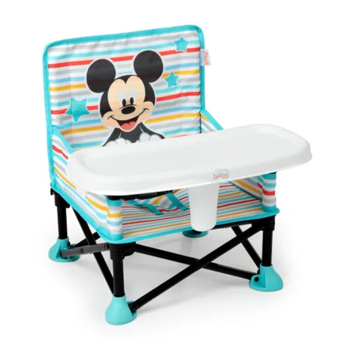 Miniatura 9 de Bright Starts Pop 'N Sit Asiento elevado portátil, para uso en interiores y exteriores, asiento de piso con bandeja de alimentación, gris, de 6