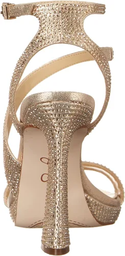 Miniatura 3 de Jessica Simpson Correa de tobillo metálica con diamantes de imitación para mujer