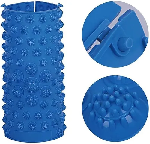 Miniatura 5 de Alfombrilla de masaje de pies, alfombrilla de acupresión, tapete de baño, tapete de yoga, juego al aire libre, 2 unidades (azul)