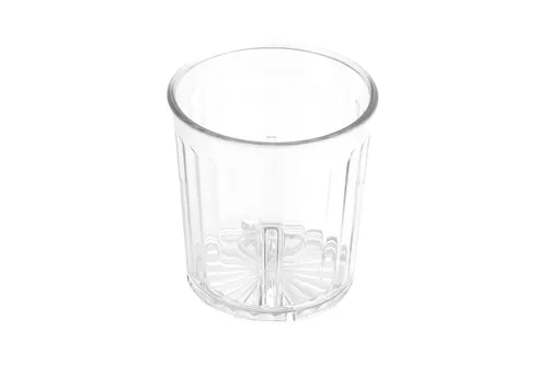 G.E.T. 8809-1-CL-EC - Vasos facetados de plástico irrompibles resistentes a prueba de golpes, 9 onzas, transparente (juego de 4)