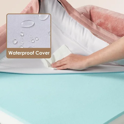Miniatura 300 de EHEYCIGA – Cama ortopédica impermeable para perros pequeños, de espuma viscoelástica tipo caja de huevos, con bordes elevados y base antideslizante