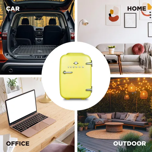 Miniatura 6 de ICEBOX IBMF4SUN - Mini refrigerador para dormitorio, refrigerador para el cuidado de la piel, enfriador portátil y calentador para maquillaje