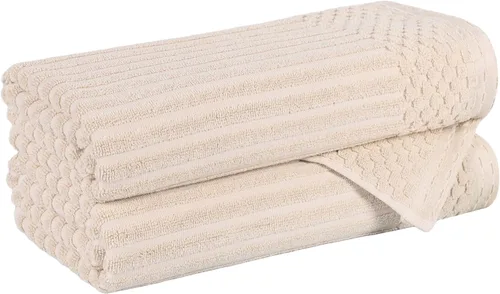 Miniatura 85 de Superior Juego de 6 toallas de algodón sólido y acanalado, toallas de cara de 13 x 13 pulgadas, toallas de mano de 16 x 28 pulgadas, toallas de baño